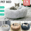 S-XL Pet Dog Cat Calming Beds Comfy Shag Warm Fluffy Bed Nest Mattress Donut Pad