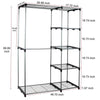 Heavy Duty Clothes Rail Rack Garment Hanging Display Stands Shoe Storage Shelfs