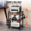 VEVOR Printer Stand 3-Tier Rolling Printer Cart with Hooks and Storage Shelves