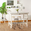 2x Wooden Bar Stools Breakfast Kitchen Island Counter Dining Chair Black / Black