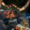 Square Fire Pit BBQ Grill Heater Outdoor Garden Firepit Brazier Patio Outside