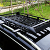 Large Black Aluminium Roof Rack Basket Tray Luggage Cargo Carrier with Bars XL-B