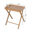 Bamboo Wooden Tray Butler Table Wooden Color Serving Folding