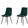 2 4 Velvet Dining Chairs Set Padded Soft Seat With Metal Legs Kitchen Home Chair