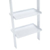 5 Tier Ladder Shelving Unit Wall Leaning Wood Bookcase Book Shelf Storage Stand