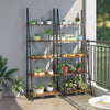5 Tier Wooden Ladder Shelf Display Stand Unit Home Plant Flower Book Shelves