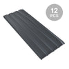 Mondeer 12 PCs Corrugated Roof Sheets Profile Galvanized Roofing Carport Grey