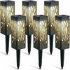 6PCS Solar Powered LED Garden Stake Lights Patio Yard Lawn Waterproof Outdoor UK