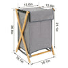 Grey Laundry Hamper Basket Bag Collapsible with Lid for Dirty Clothes Storage