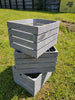 3 PACK - Large Wooden GREY Crate Apple Box Storage Display Unit Vintage