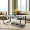 Modern Coffee Table Rectangular Metal Frame Tea Table Living Room End Side Table