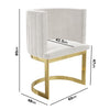 Off White Velvet Cantilever Dressing Table Chair with Gold Legs - Zelena ZEL003