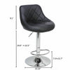 2X Bar Stools PU Leather Swivel Gas Lift Chair Kitchen Breakfast Pub Black,Grey