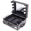 Portable Beauty Makeup Case Rolling Trolley Box Travel Workstation Lights Mirror