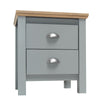 Eaton Bedside Cabinet Bedroom Furniture Nightstand Table 2 Drawer Grey Oak