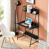 2 Tier Computer Desk PC Laptop Table with Storage Shelf Home Office Study Black