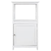 White Bedside Table Bathroom / Hallway Cabinet Cupboard Slim/Small With Storage