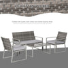 4PCS Outdoor Patio PE Rattan Wicker Sofa Chaise Lounge Furniture Set