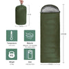 4 SEASON SLEEPING BAG CAMPING BACKPACKING HIKING BAGS ENVELOPE SINGLE ZIP CASE