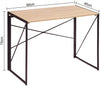 Folding Computer Desk No-Assembly Study Desk Writing Table Home Office Miami
