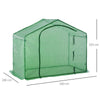 Walk-In Portable Greenhouse Mini Grown House Steel Frame Window Green