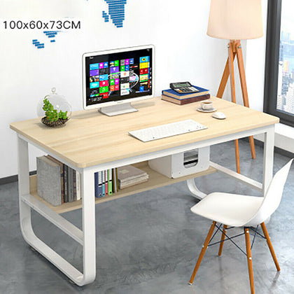 Computer Desk Study Desk Workstation PC Laptop Table Home Office Drawers Shelves