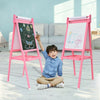 2in1 Children Kids Magnetic Wood Blackboard Whiteboard Easel Paint Drawing Board