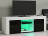 Modern TV Unit Cabinet Stand Sideboard Matt body & High Gloss Doors FREE LED