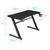 Z-Shaped Ergonomic Computer Desk Gaming Table Workstation W/ Hook & Cup Holder