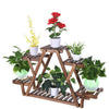 Multi Tier Wood Flower Rack Plant Stand Wood Shelves Bonsai Display Shelf Indoor