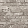 GREY CHARCOAL WHITE SILVER BRICK WALL WALLPAPER - RUSTIC MOROCCAN METALLIC STONE