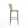 LILY VELVET BREAKFAST BAR STOOL PADDED SEAT METAL LEGS KITCHEN BAR