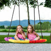 Large Rainbow Kids Swing Set Padd Seat Hexagon Rope Climbing Outdoor Garden Toy