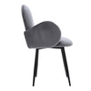 1/2X Dining Chair Upholstered Side Chairs Metal Legs Office Home Reception Seat