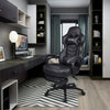 Executive Racing Gaming Chair Swivel Office Computer Ergonomic Recliner PU Black