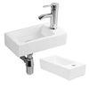 RH TAP White Designed Cloakroom Hand Wash Basin compact Ceramic Small White