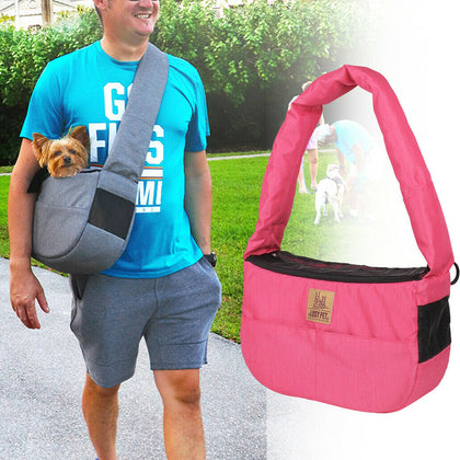 Extra Thick Pet Sling Carrier Sling Dog Cat Carry Bag Soft Puppy Shoulder Pouch