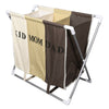 Clothes Basket Wash Hamper Bin Aluminium Folding Grids Dirty Storage Bag Laundry