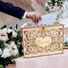 Wedding Card Box with Lock Wooden Gift Box Money Box Baby Shower Birthday Decor