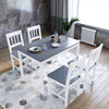 Classic Solid Wooden Grey Dining Table and Chairs Set 4 Seats Kitchen Furniture