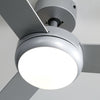 Sliver Metal LED Ceiling Fan Light 3 Dimmable Color Remote Control Bedroom Decor
