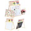 Childrens Educational Activity Drawing Wooden Easel Board Blackboard Whiteboard
