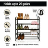 5 Tier Shoe Rack, Heavy Duty Footwear Boot Trainer Storage Rack Organise 20 Pair