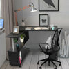 Corner Computer Desk L-Shaped Study Table With Shelves Home Office 4 Wheels