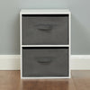 Hartleys White 2 Cube Childrens Bedroom Storage Shelf Boys Girls Bedside Table