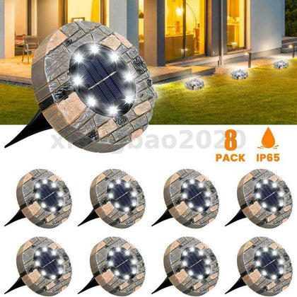 LED Solar Power Ground Lights Floor Decking Outdoor Garden Lawn Path Lamp