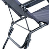 Outsunny Sun Lounger Recliner Chair 2 in 1 Garden Foldable Steel Grey Outdoor