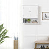 Bathroom Wall-Mounted Cabinet Living Room 4 Tiers Wooden Organizer w/Shelf White