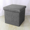 Folding Stool Seat Storage Space Box Chair Cube Footstool Pouf Bench 30x30cm