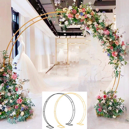 Large Moon Gate Wedding Backdrop Stand Arch Frame Flower Plant Rack Party Decor